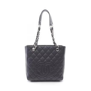 Chanel Matelasse PST Tote Bag Caviar Leather Grained Calfskin Black